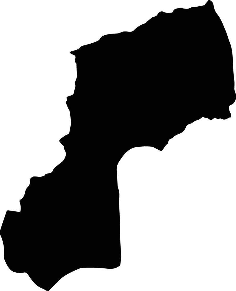 Nacala Mozambique silhouette map vector