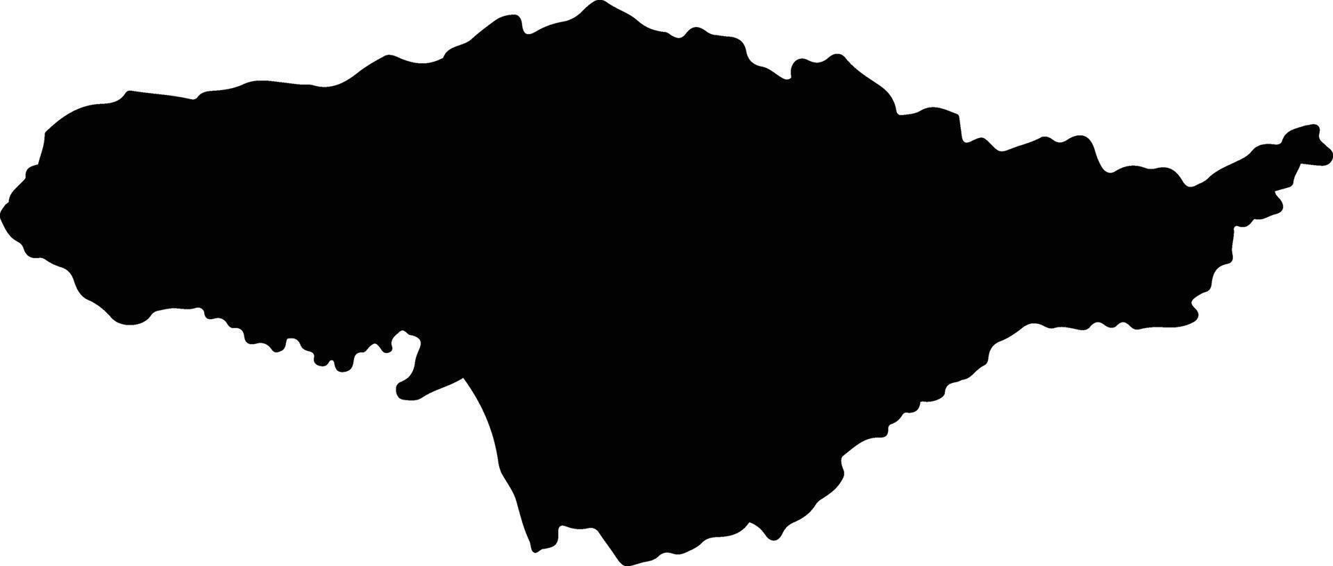Nacaroa Mozambique silhouette map vector