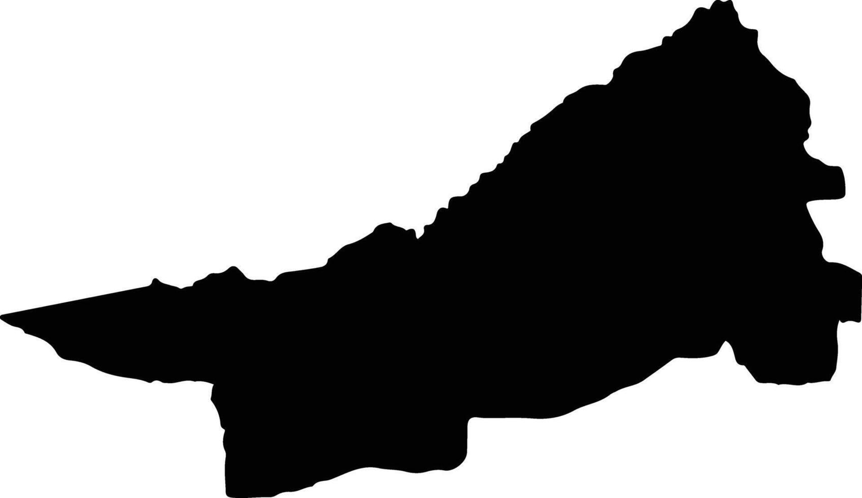 Nachingwea Tanzania silhouette map vector