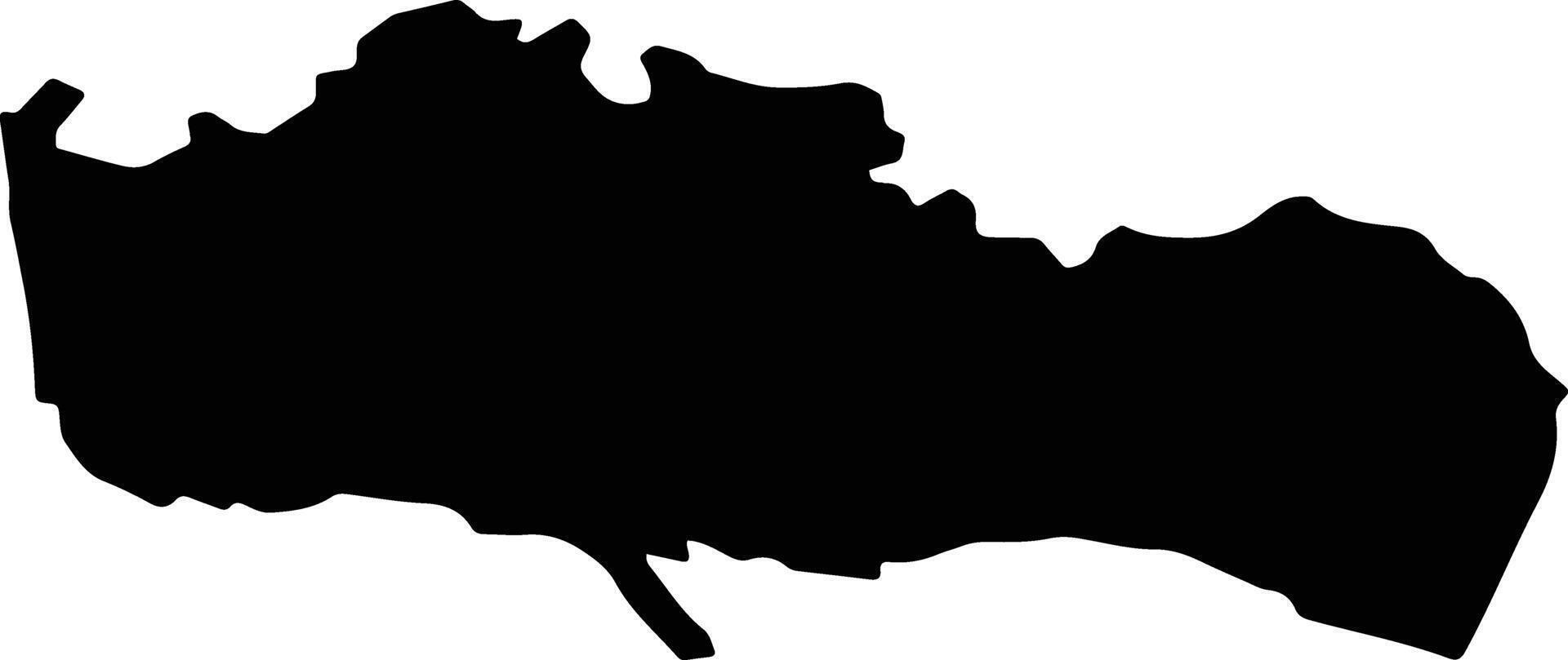 Nadterechny District Russia silhouette map vector