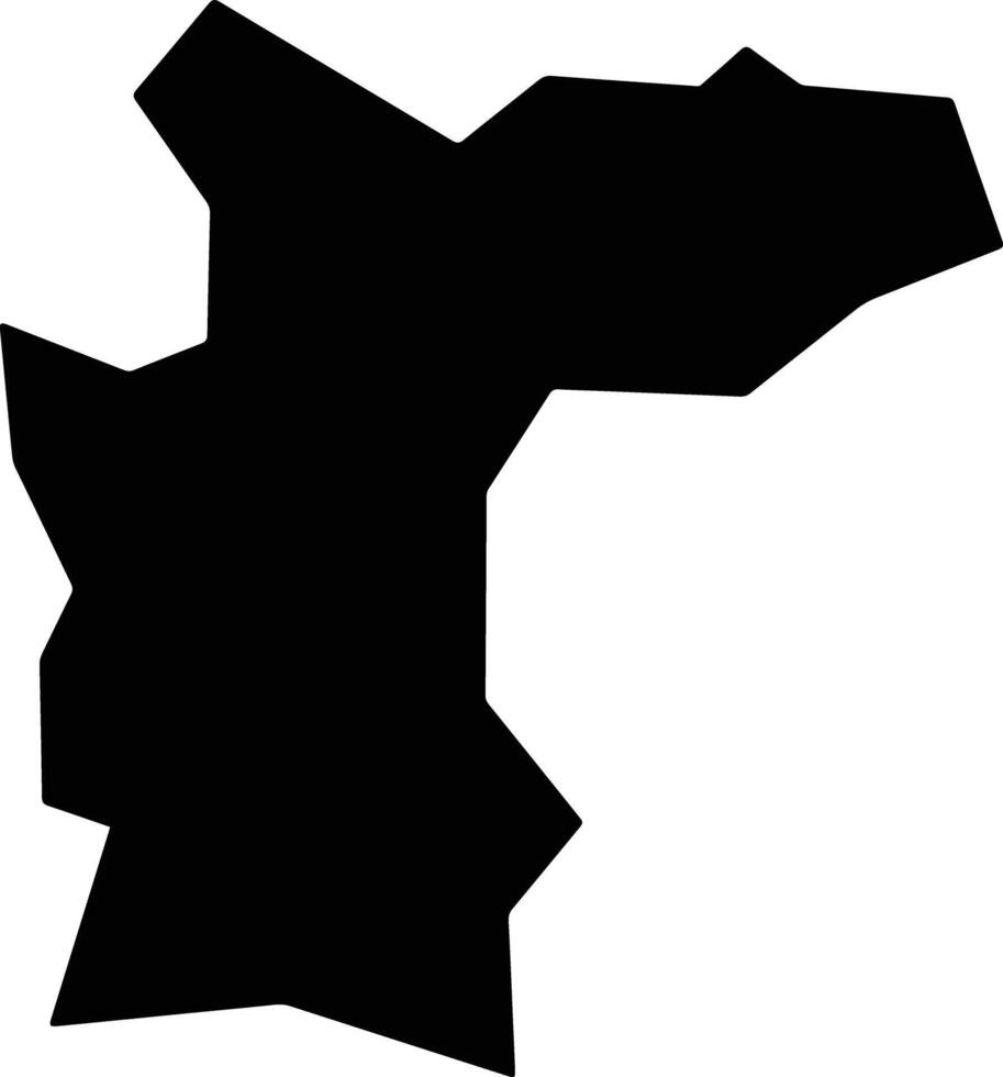 Naganohara Japan silhouette map vector