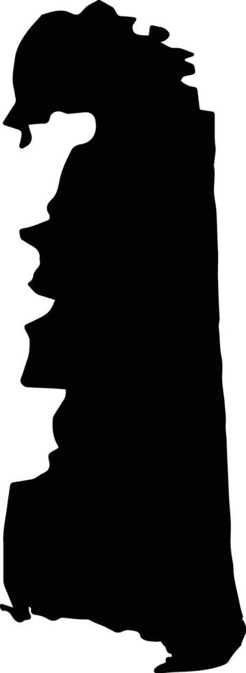 Nagapattinam India silhouette map vector