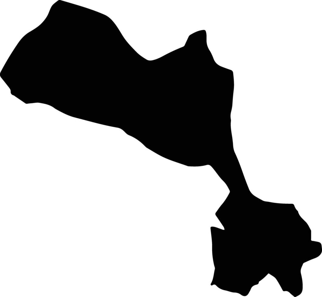 Najafabad Iran silhouette map vector