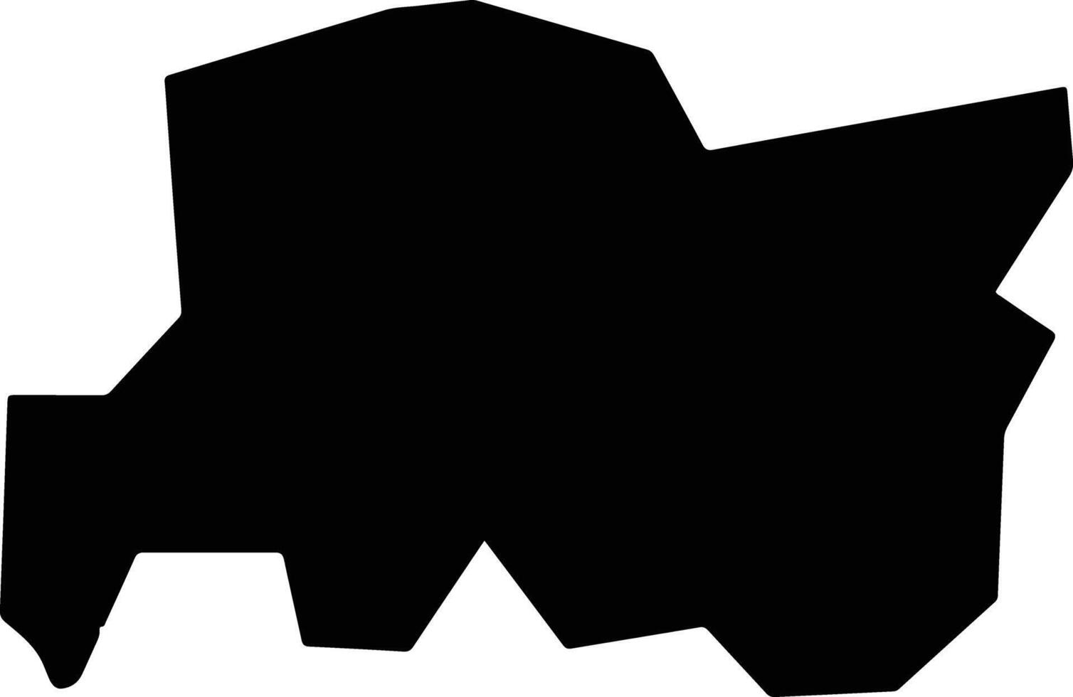 Naju si South Korea silhouette map vector