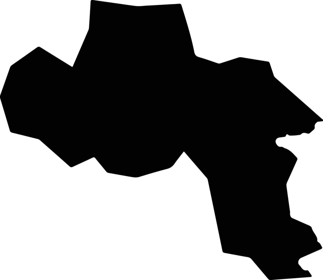 Nakatosa Japan silhouette map vector