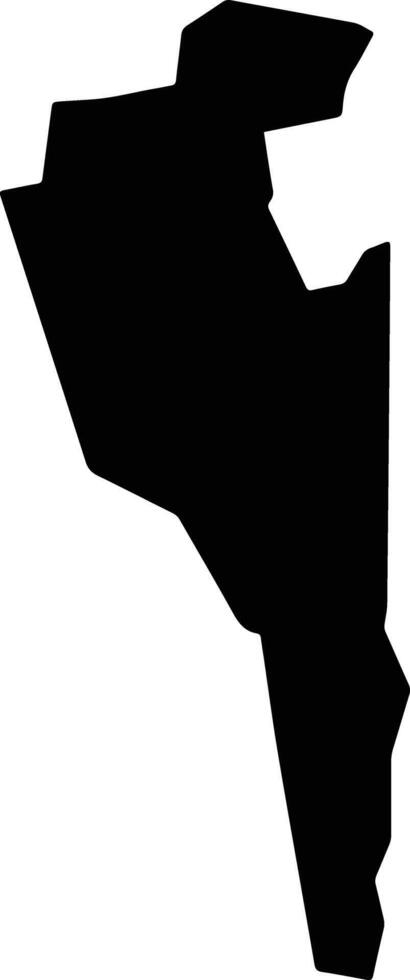 Nakuru Town West Kenya silhouette map vector