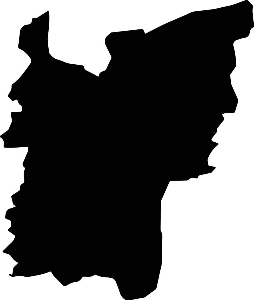 Nalbari India silhouette map vector