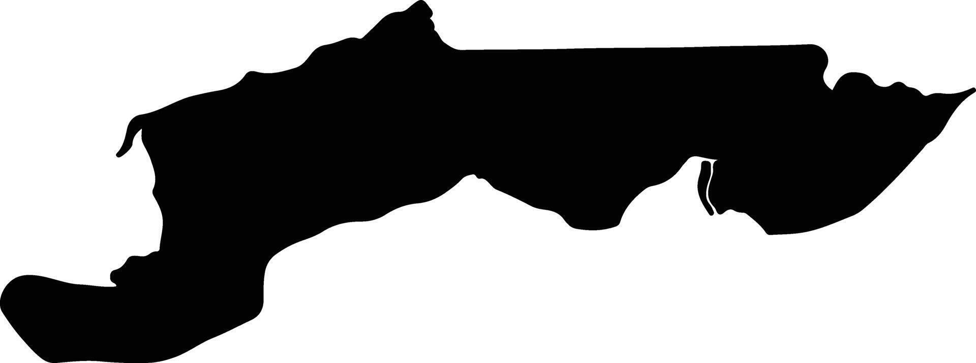 Nam Can Vietnam silhouette map vector