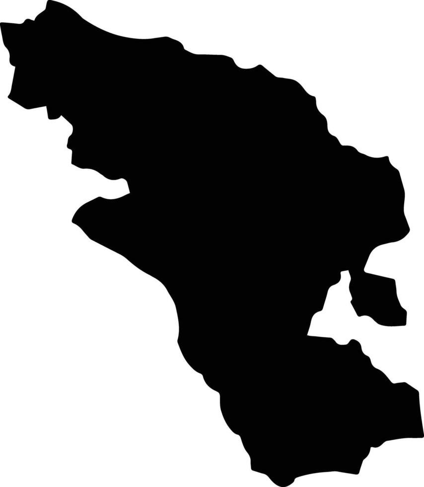 Nam Dan Vietnam silhouette map vector