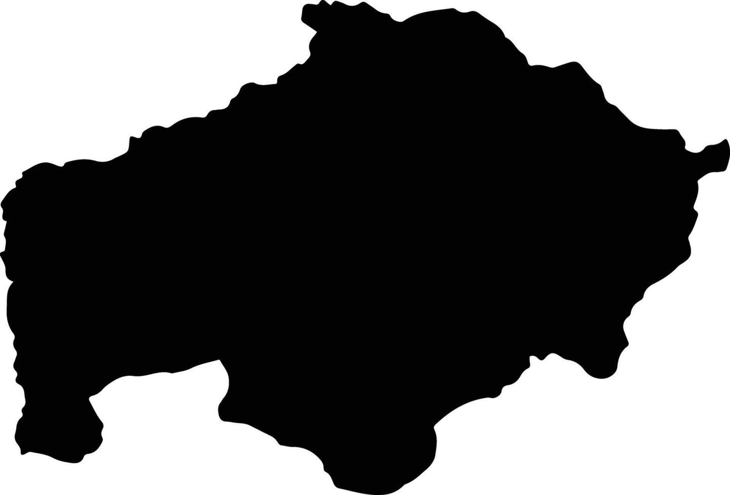 Nam Dong Vietnam silhouette map vector