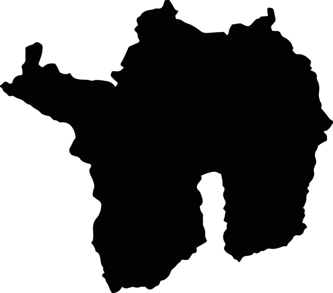 Nam Po Vietnam silhouette map vector