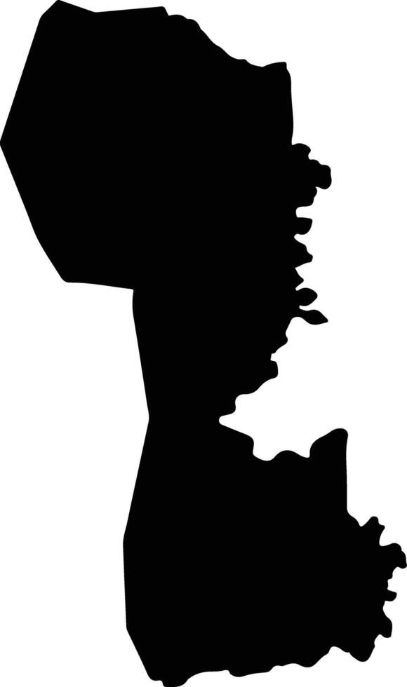 Namaacha Mozambique silhouette map vector