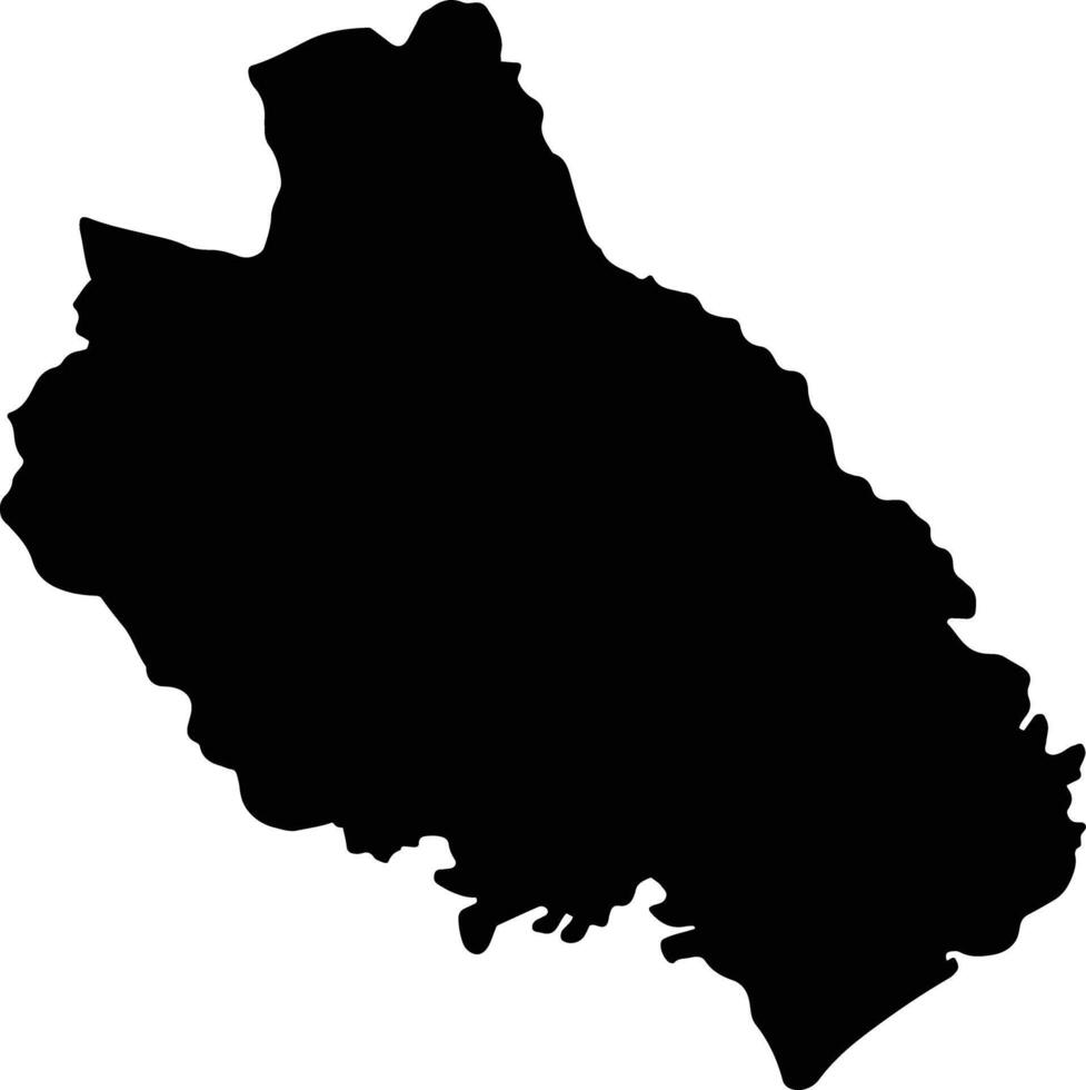 Namacurra Mozambique silhouette map vector