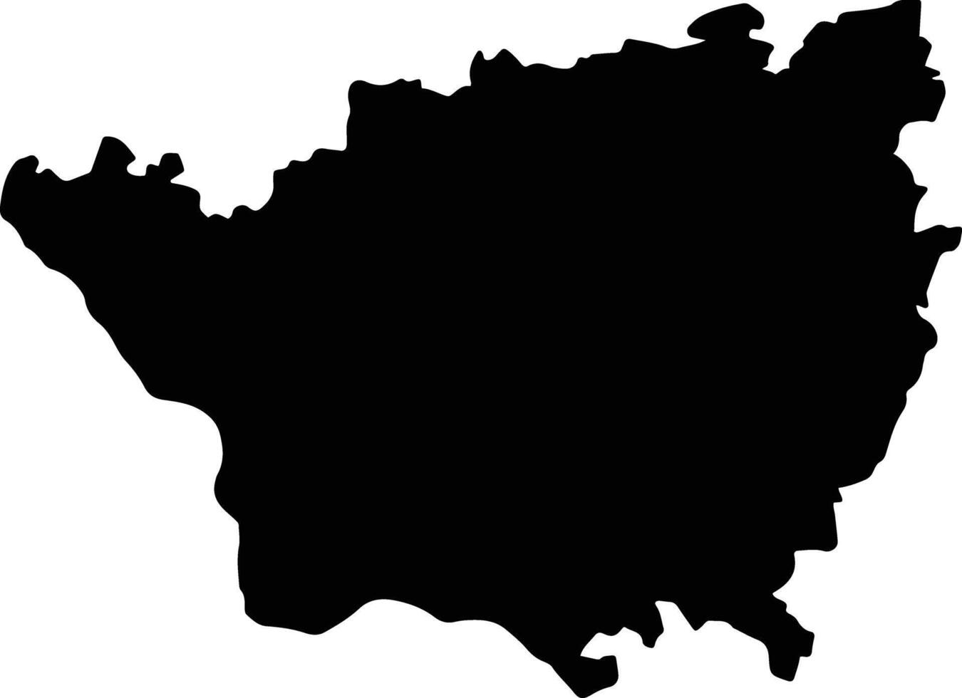 Namakkal India silhouette map vector