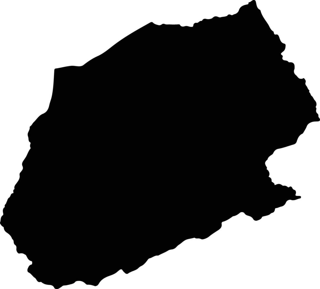 Namuno Mozambique silhouette map vector