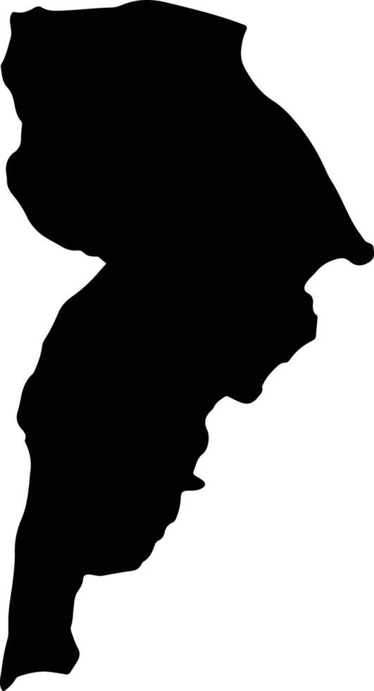 Nan Laos silhouette map vector
