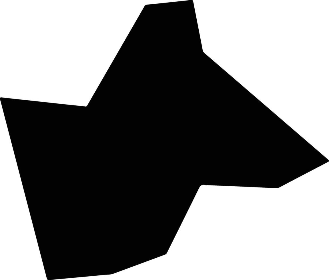 Nanchongshi China silhouette map vector