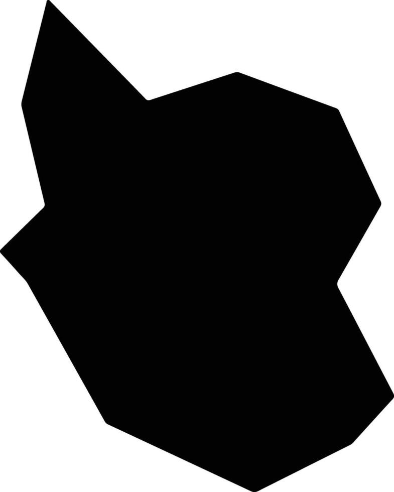 Nanchuanxian China silhouette map vector