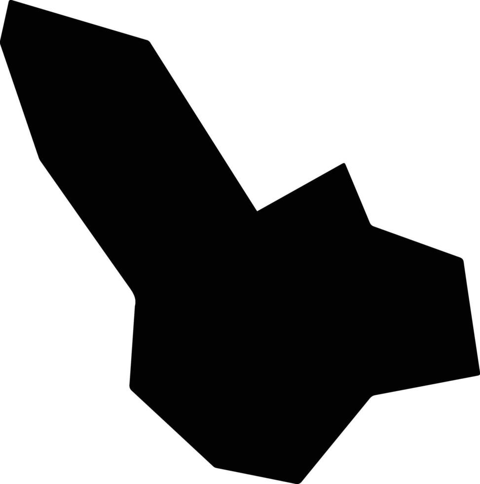 Nandanxian China silhouette map vector