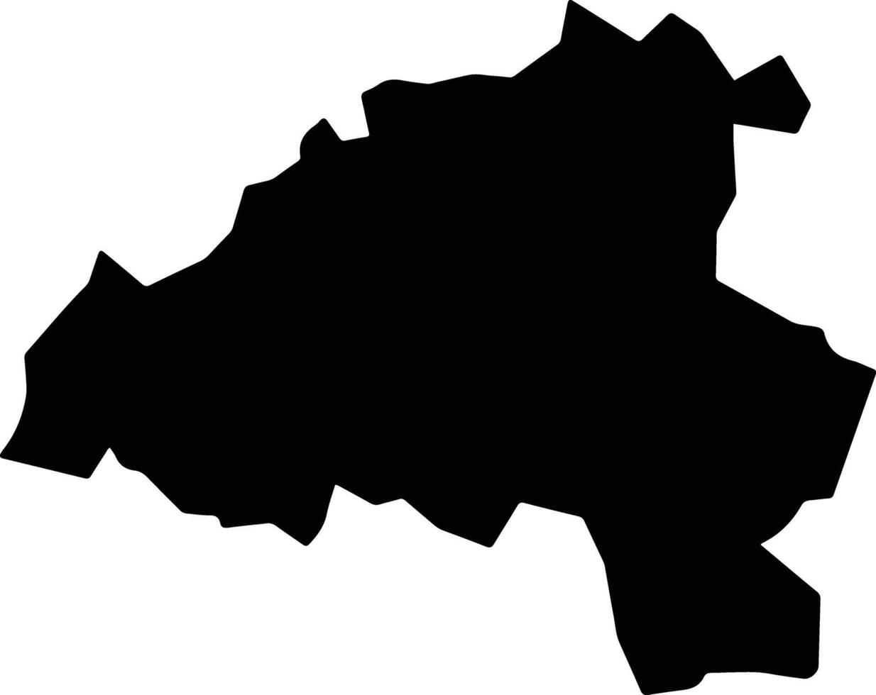 Nandi Hills Kenya silhouette map vector