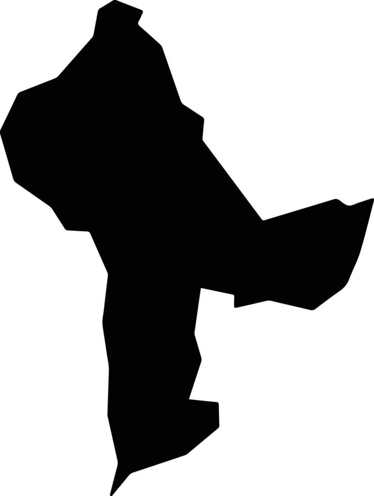 Nangere Nigeria silhouette map vector