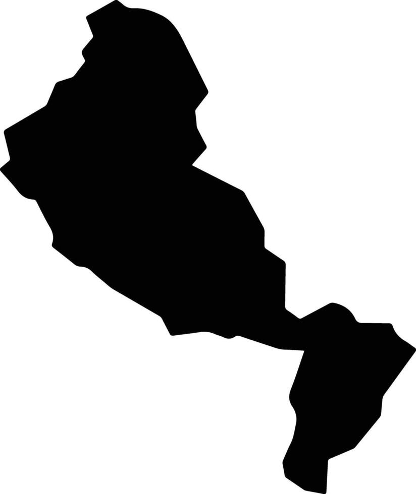 Nanong Bhutan silhouette map vector