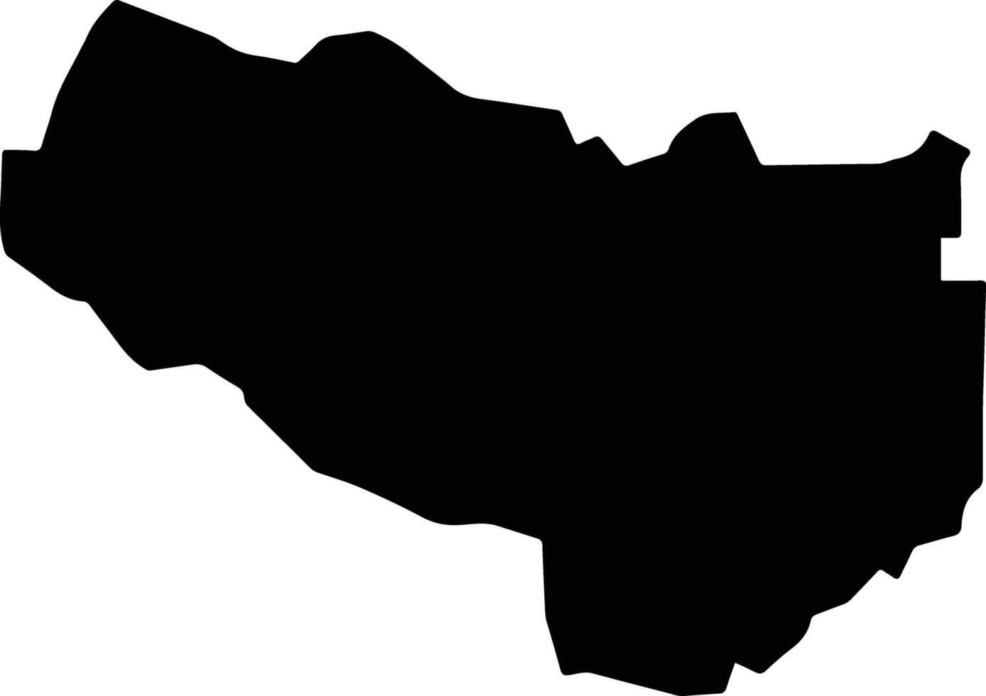 Nantun District Taiwan silhouette map vector