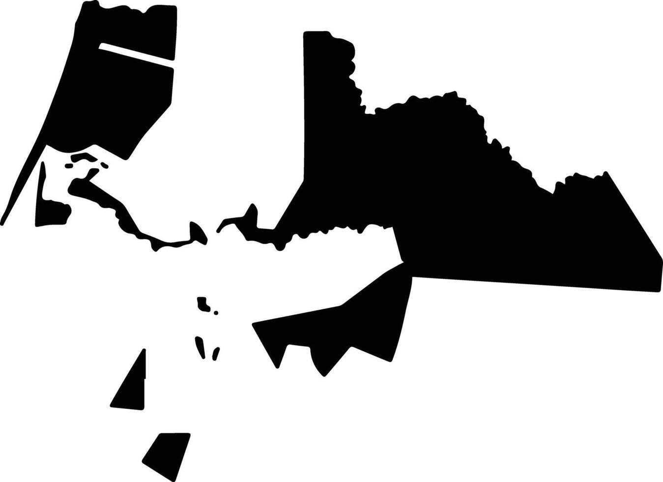 Napranum Australia silhouette map vector
