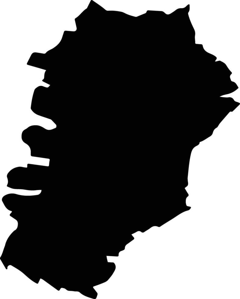NAPRADEA Romania silhouette map vector