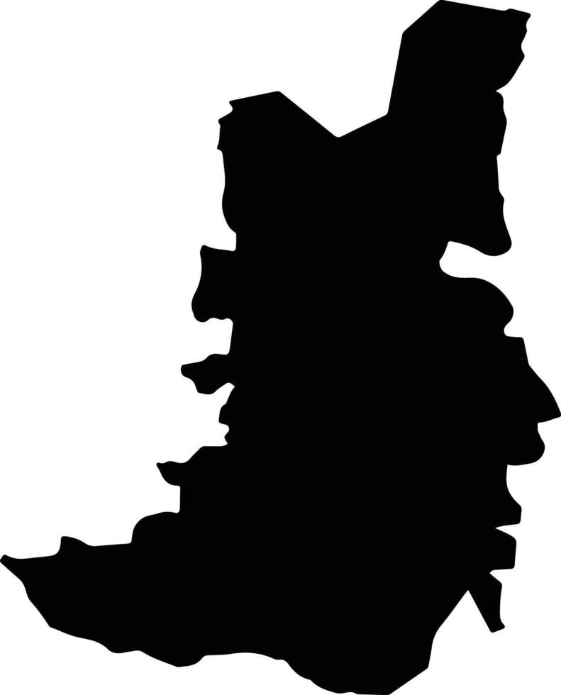 Narayanpet India silhouette map vector