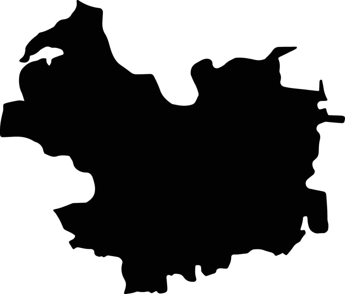 Narayanpur India silhouette map vector