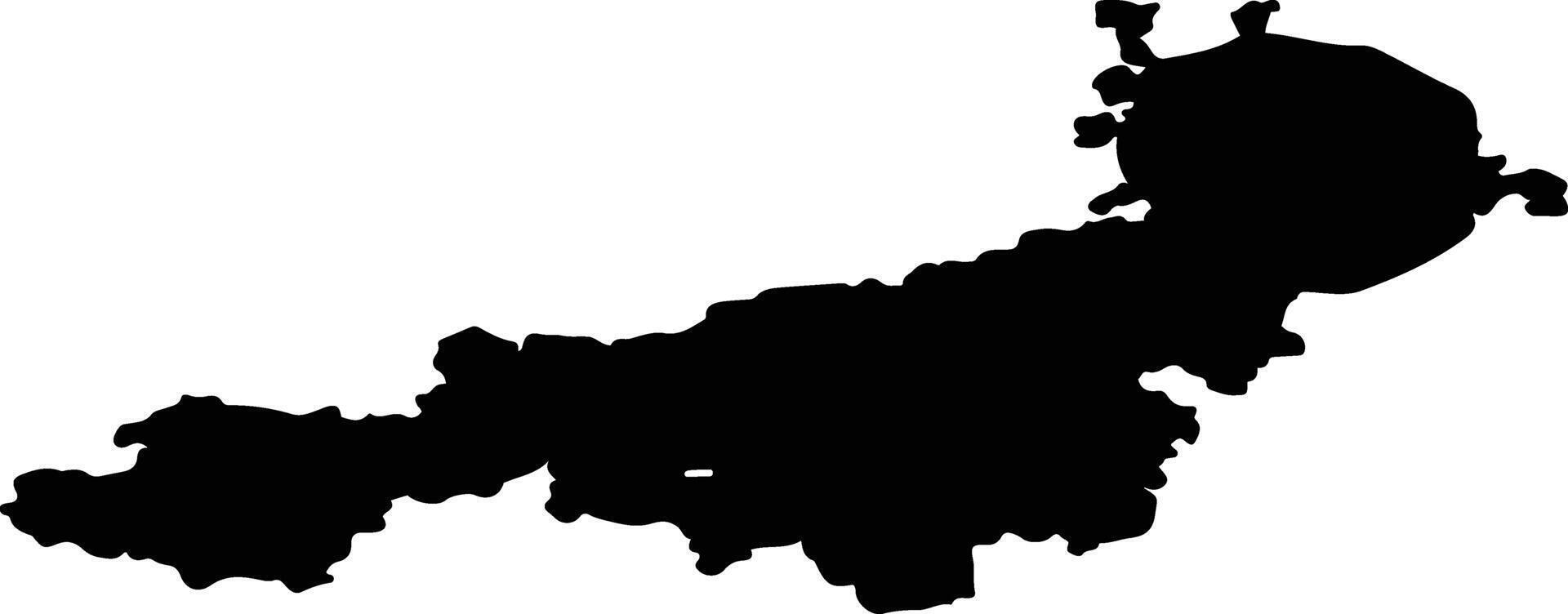 Naro Fominsky District Russia silhouette map vector