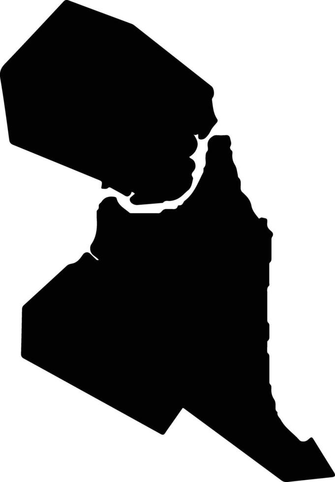 Natal Brazil silhouette map vector