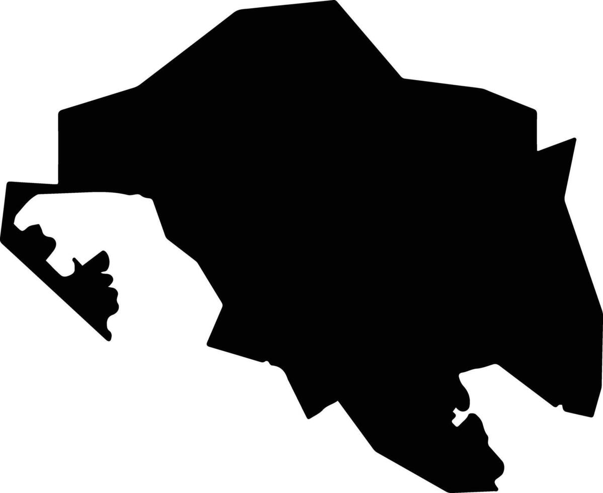 National Capital District Papua New Guinea silhouette map vector