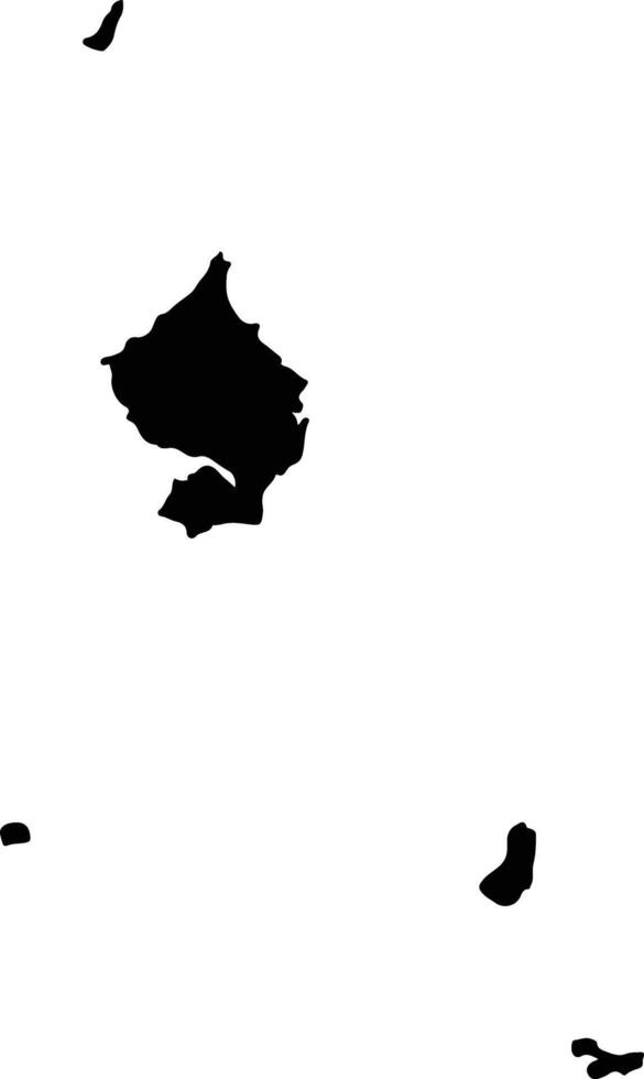 Natuna Indonesia silhouette map vector