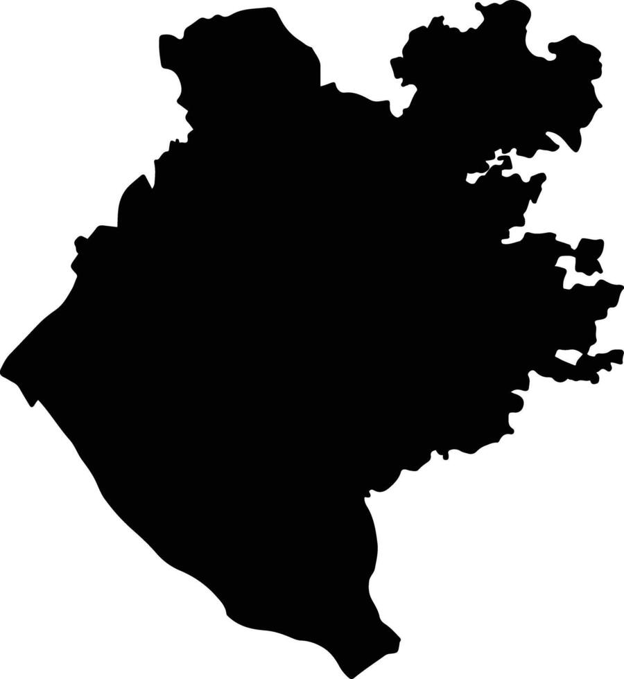 Nawabganj Bangladesh silhouette map vector