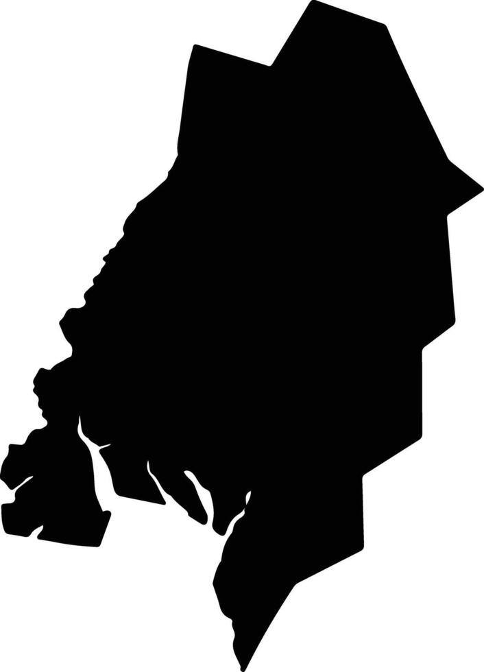 Ndian Cameroon silhouette map vector