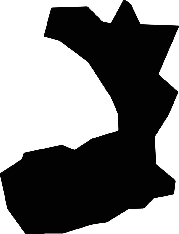 Ndokwa West Nigeria silhouette map vector