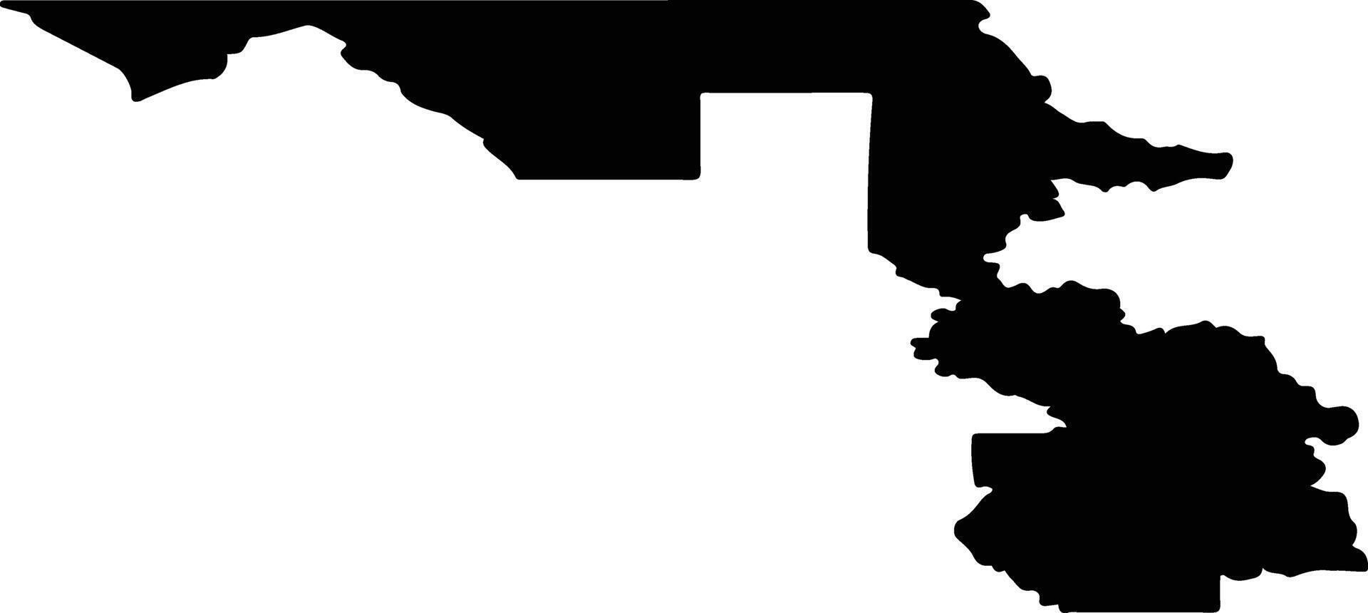Nechako Canada silhouette map vector