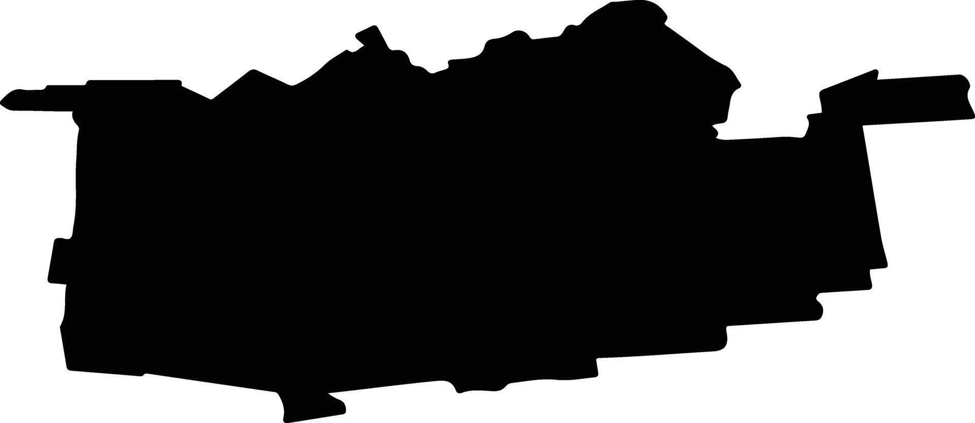Neftegorsky District Russia silhouette map vector