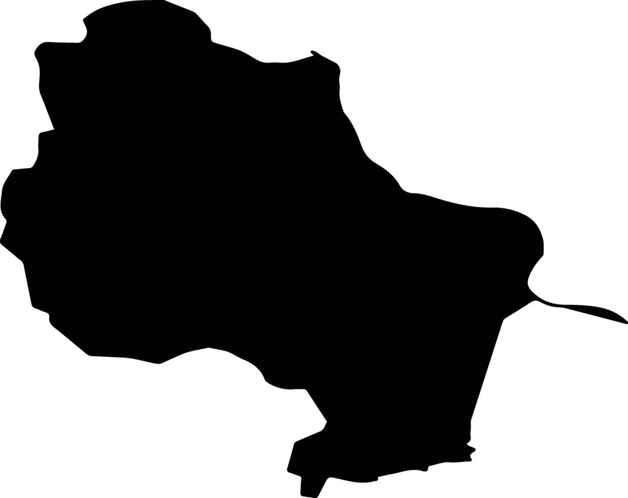 Negotin Municipality Serbia silhouette map vector