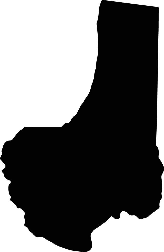 Negril Jamaica silhouette map vector
