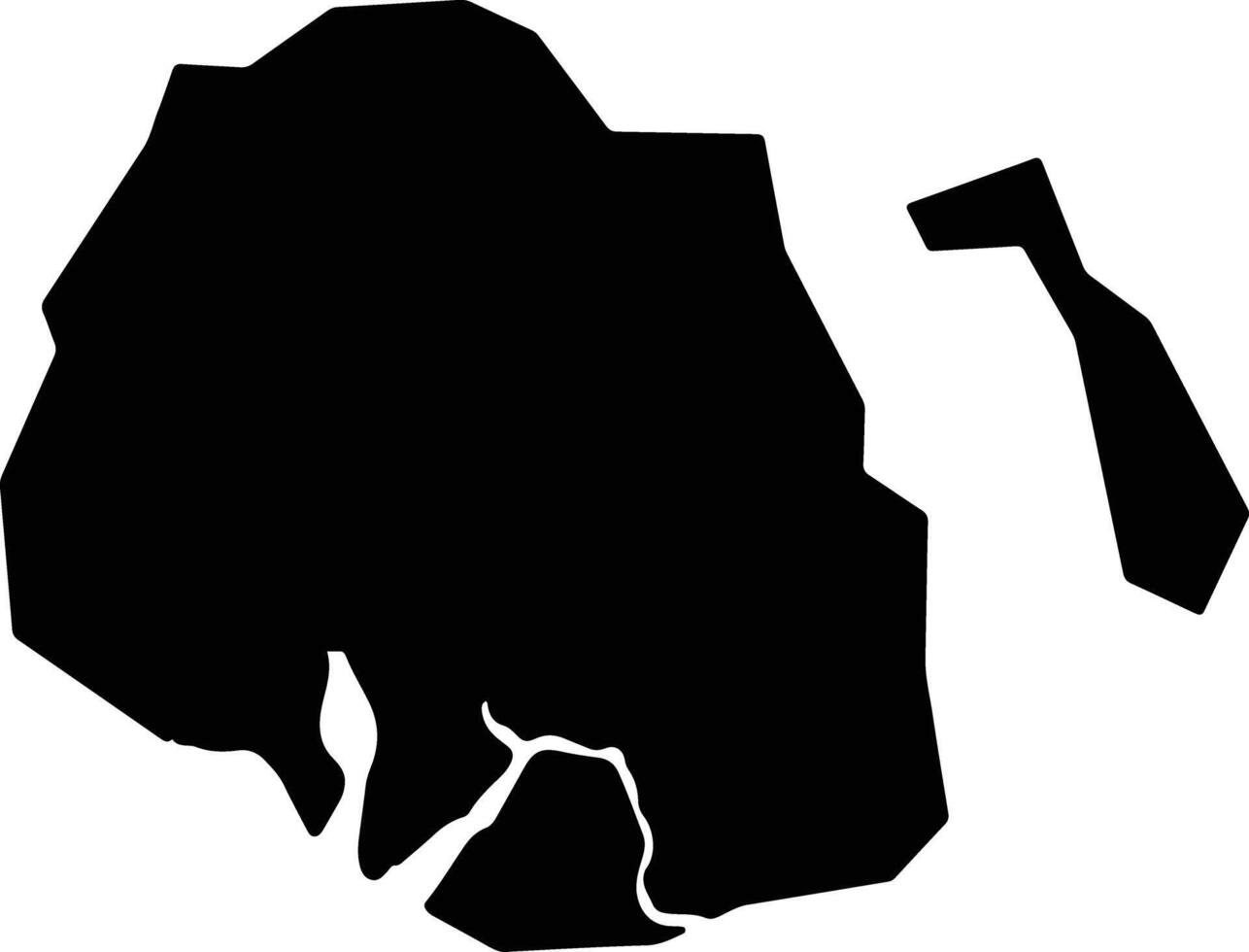 Nembe Nigeria silhouette map vector