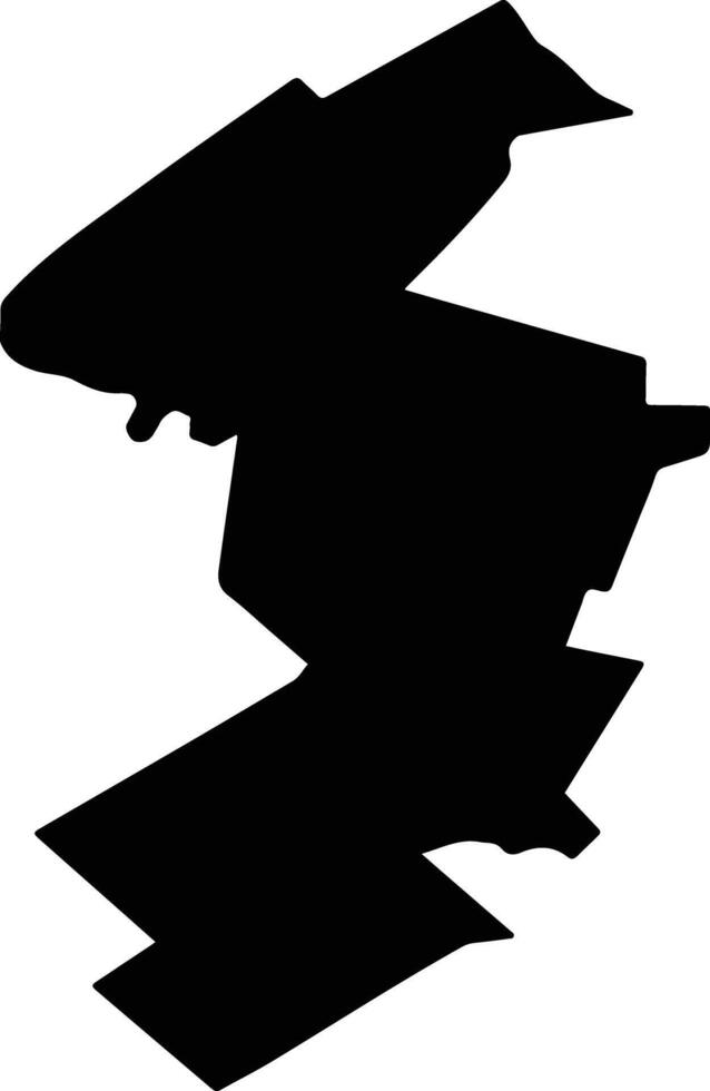 NENCIULESTI Romania silhouette map vector
