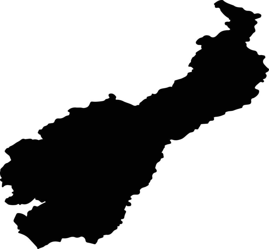 Nerchinsko Zavodsky District Russia silhouette map vector