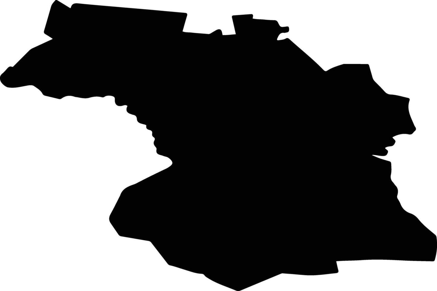 Neretas pag Latvia silhouette map vector