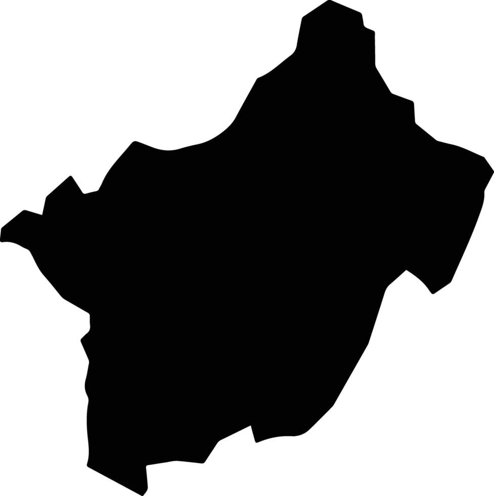 New Juaben South Municipal Ghana silhouette map vector