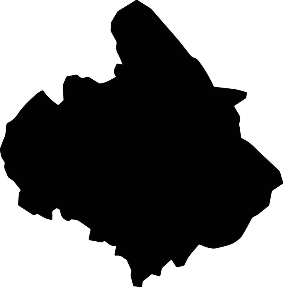 New Juaben North Municipal Ghana silhouette map vector