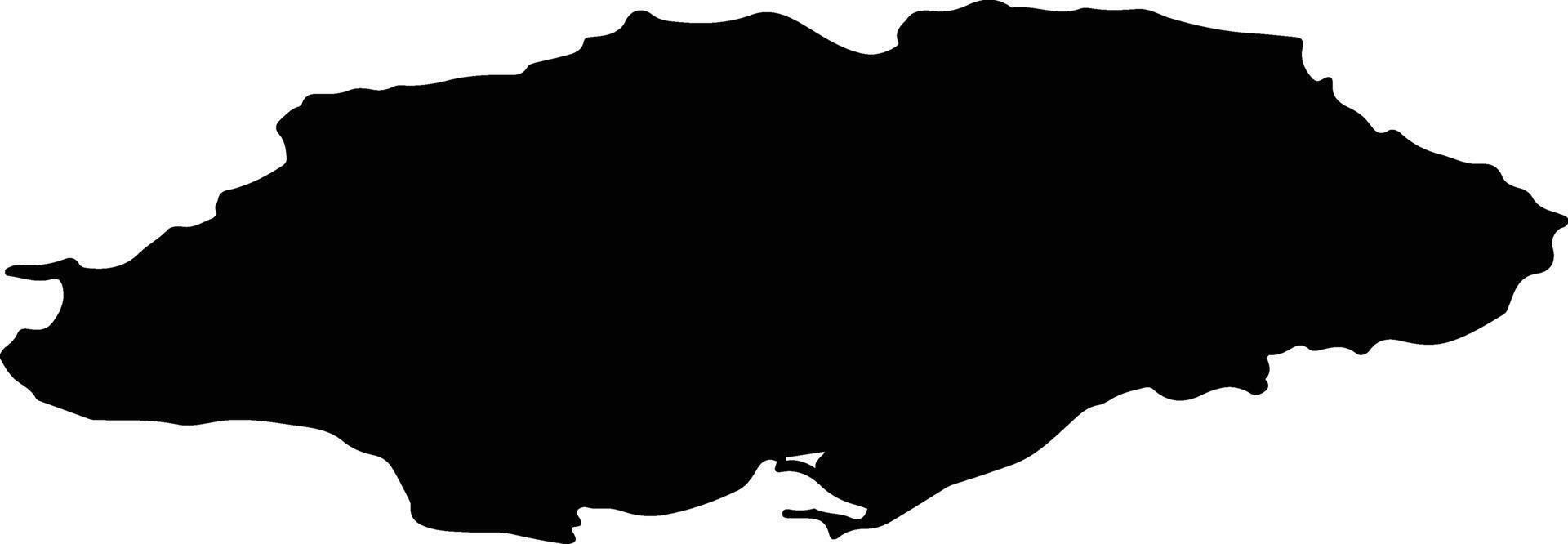 New Providence Bahamas silhouette map vector