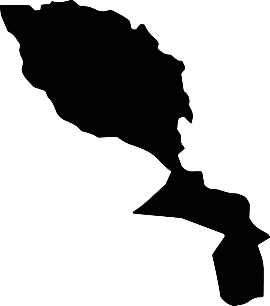 New Monkland Jamaica silhouette map vector